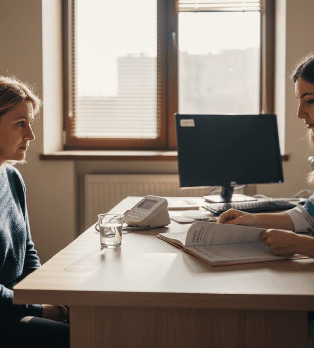 Femeie care merge la un consult cardiologic de rutină, pentru prevenție