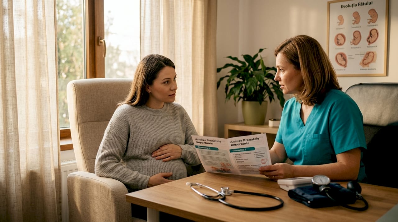 Femeie însărcinată la controlul prenatal