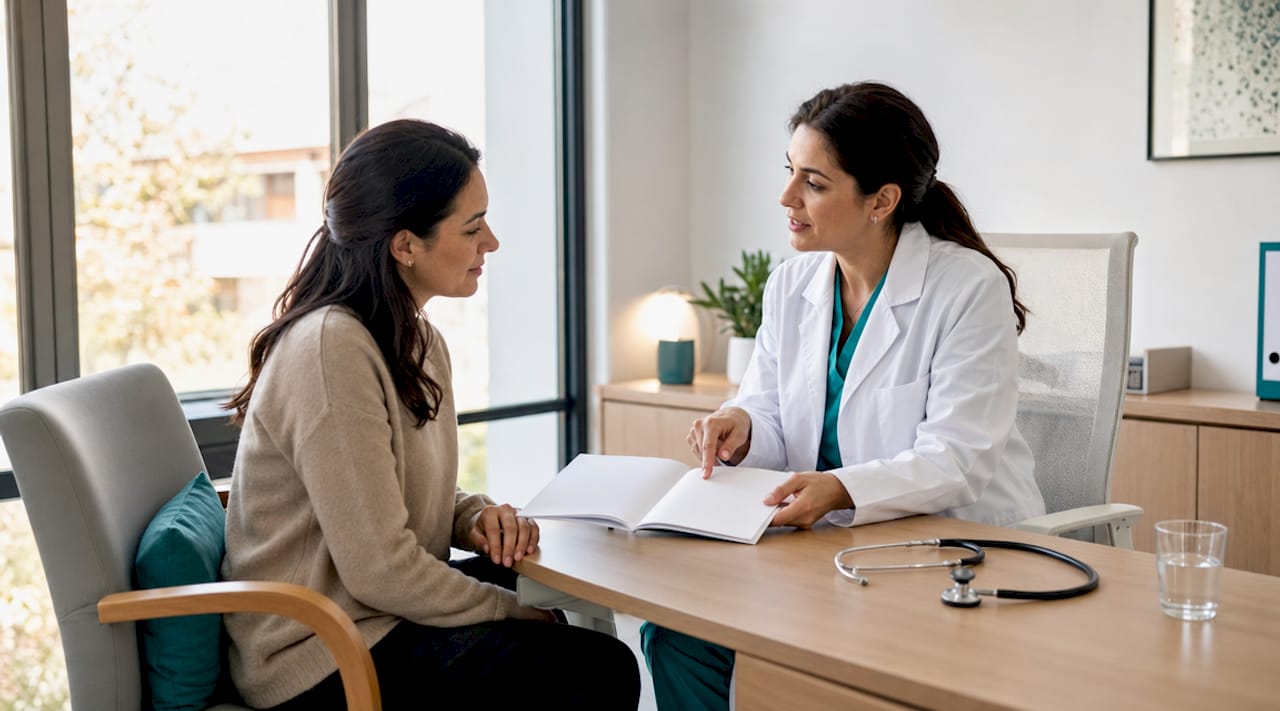 O femeie merge la un control medical de rutină într-o clinică, pentru a se asigura că totul este în regulă cu sănătatea ei.