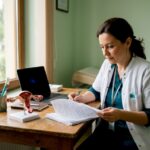 Medicul analizează rezultatele testului de screening pentru colul uterin