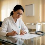 Un medic gastroenterolog studiază atent rezultatele analizelor digestive ale pacienților săi, pentru a pune un diagnostic corect și a recomanda tratamentul potrivit.