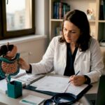Medicul analizează rezultatele investigațiilor pentru reflux biliar