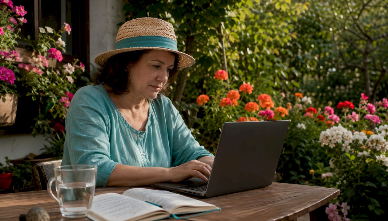 O femeie explorează diverse platforme online pentru servicii medicale.