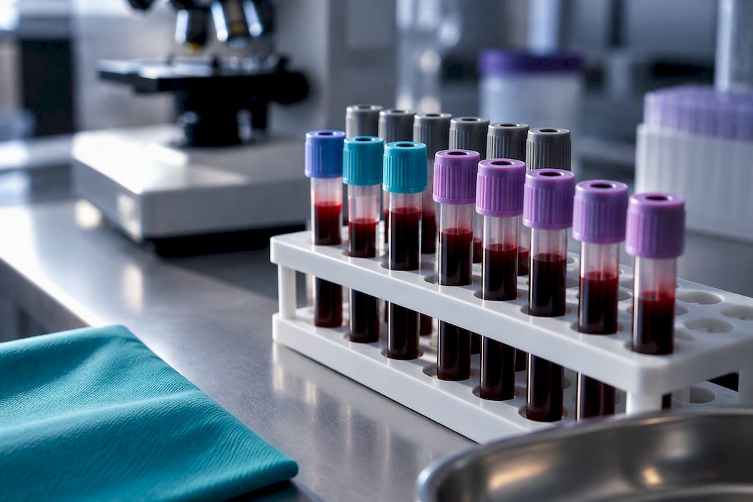 Tuburi folosite pentru analiza hormonală în cadrul unui laborator clinic